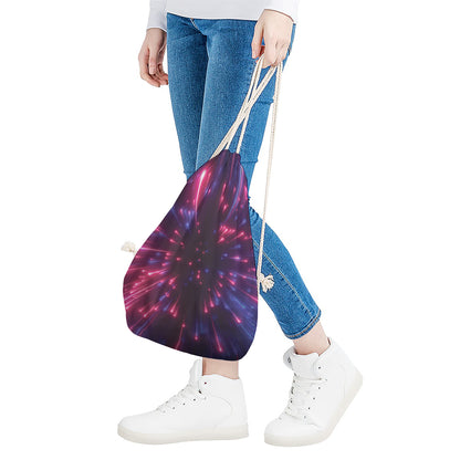 Cosmic Hyperspace Print Drawstring Bag