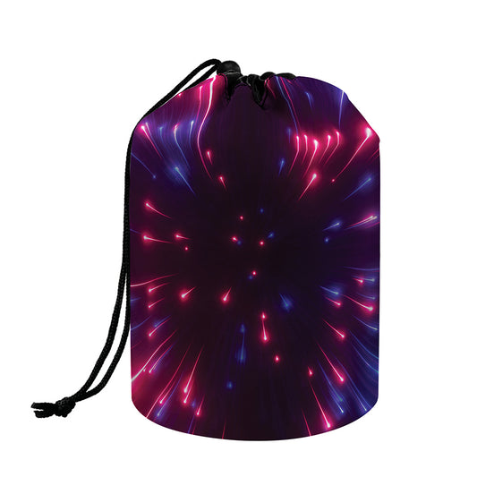Cosmic Hyperspace Print Drawstring Makeup Bag