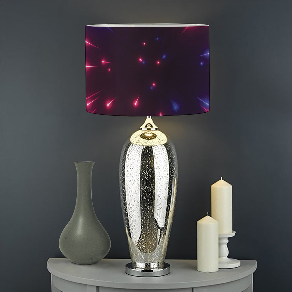 Cosmic Hyperspace Print Drum Lamp Shade