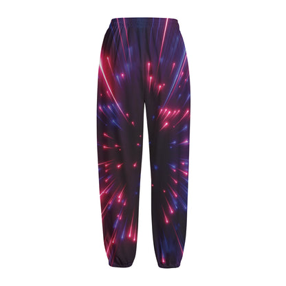 Cosmic Hyperspace Print Fleece Lined Knit Pants