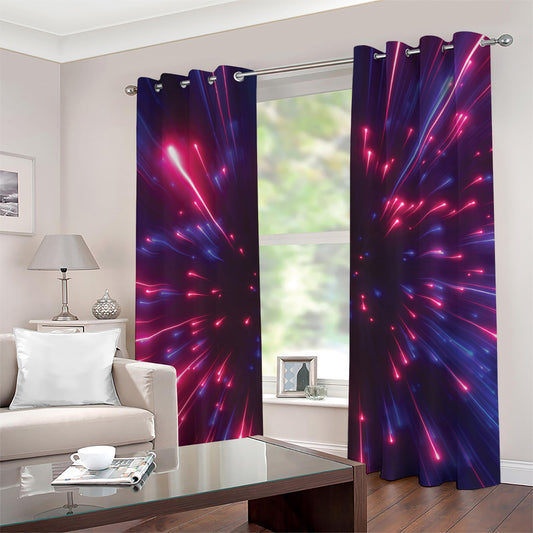 Cosmic Hyperspace Print Grommet Curtains