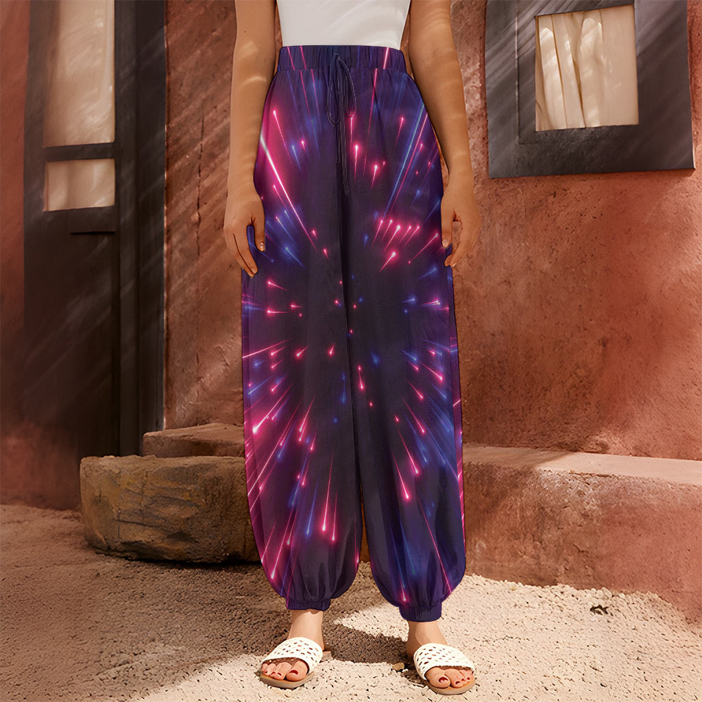Cosmic Hyperspace Print Harem Pants