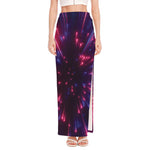 Cosmic Hyperspace Print High Slit Maxi Skirt