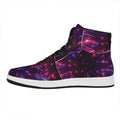 Cosmic Hyperspace Print High Top Leather Sneakers