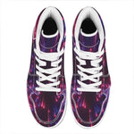 Cosmic Hyperspace Print High Top Leather Sneakers