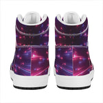 Cosmic Hyperspace Print High Top Leather Sneakers
