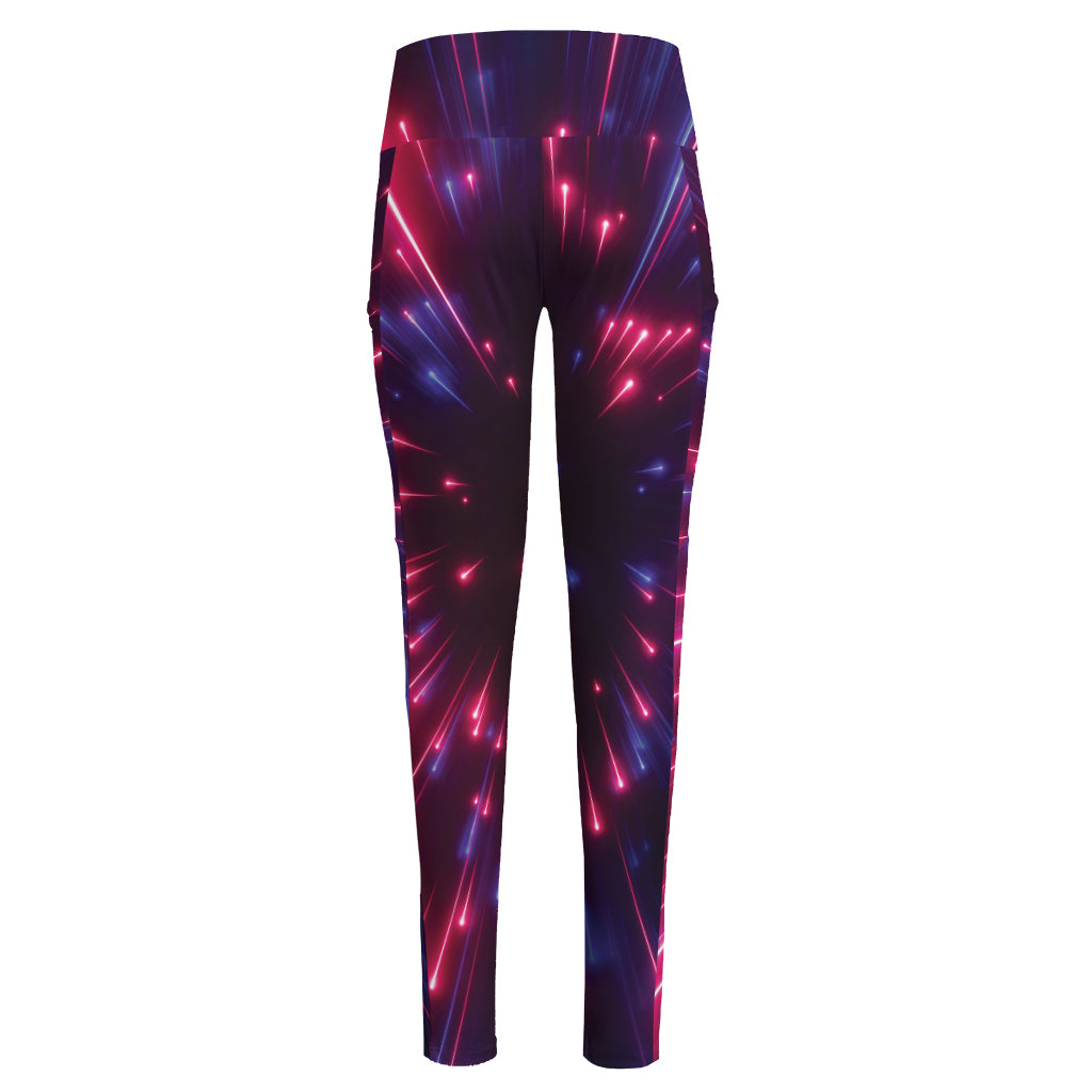 Cosmic Hyperspace Print High-Waisted Pocket Leggings