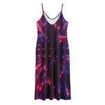 Cosmic Hyperspace Print Jersey Midi Cami Dress