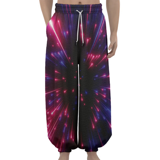 Cosmic Hyperspace Print Lantern Pants