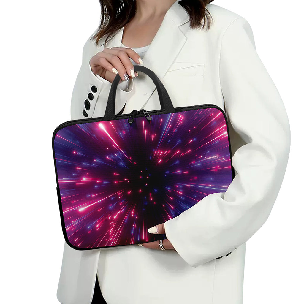 Cosmic Hyperspace Print Laptop Sleeve With Handle