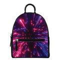 Cosmic Hyperspace Print Leather Backpack