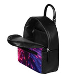 Cosmic Hyperspace Print Leather Backpack