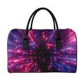 Cosmic Hyperspace Print Leather Duffel Bag