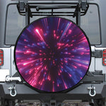 Cosmic Hyperspace Print Leather Spare Tire Cover