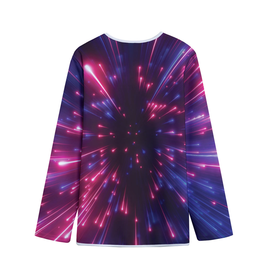 Cosmic Hyperspace Print Long Sleeve Short Coat