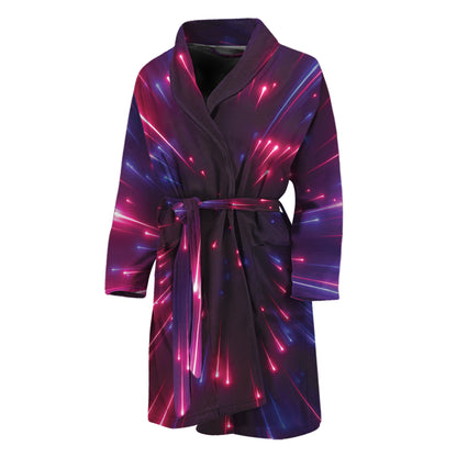 Cosmic Hyperspace Print Men's Bathrobe