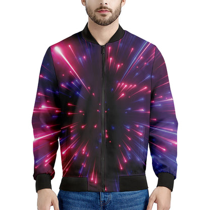 Cosmic Hyperspace Print Men's Bomber Jacket