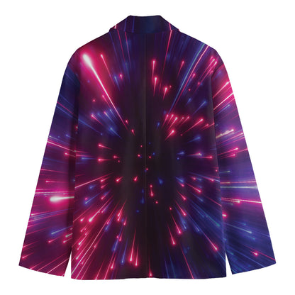 Cosmic Hyperspace Print Men's Cotton Blazer