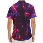 Cosmic Hyperspace Print Men's Deep V-Neck Shirt