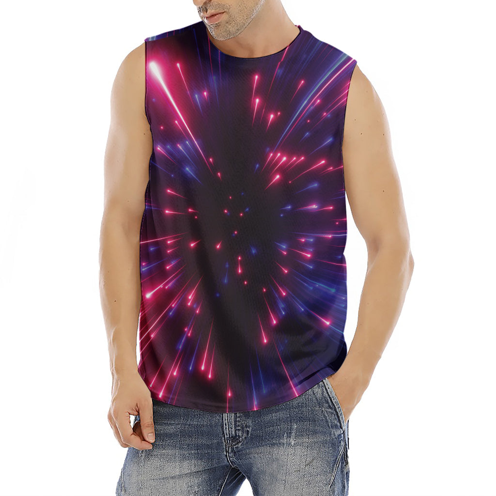 Cosmic Hyperspace Print Men's Fitness Tank Top