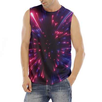 Cosmic Hyperspace Print Men's Fitness Tank Top