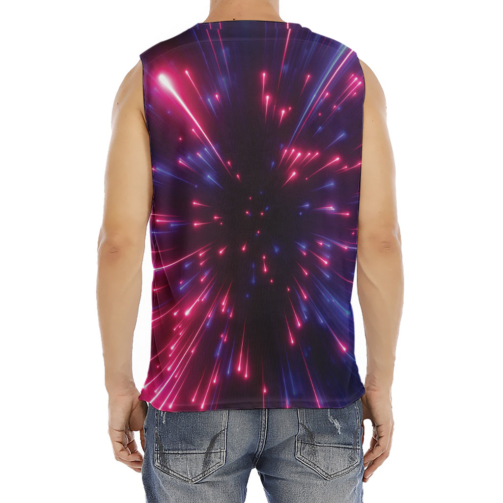 Cosmic Hyperspace Print Men's Fitness Tank Top