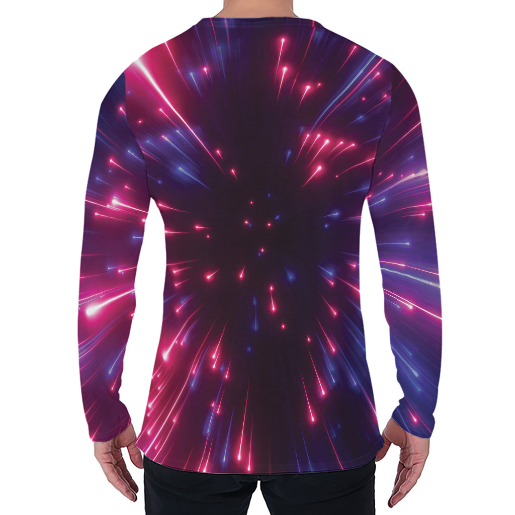 Cosmic Hyperspace Print Men's Long Sleeve T-Shirt