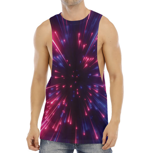 Cosmic Hyperspace Print Men's Muscle Tank Top