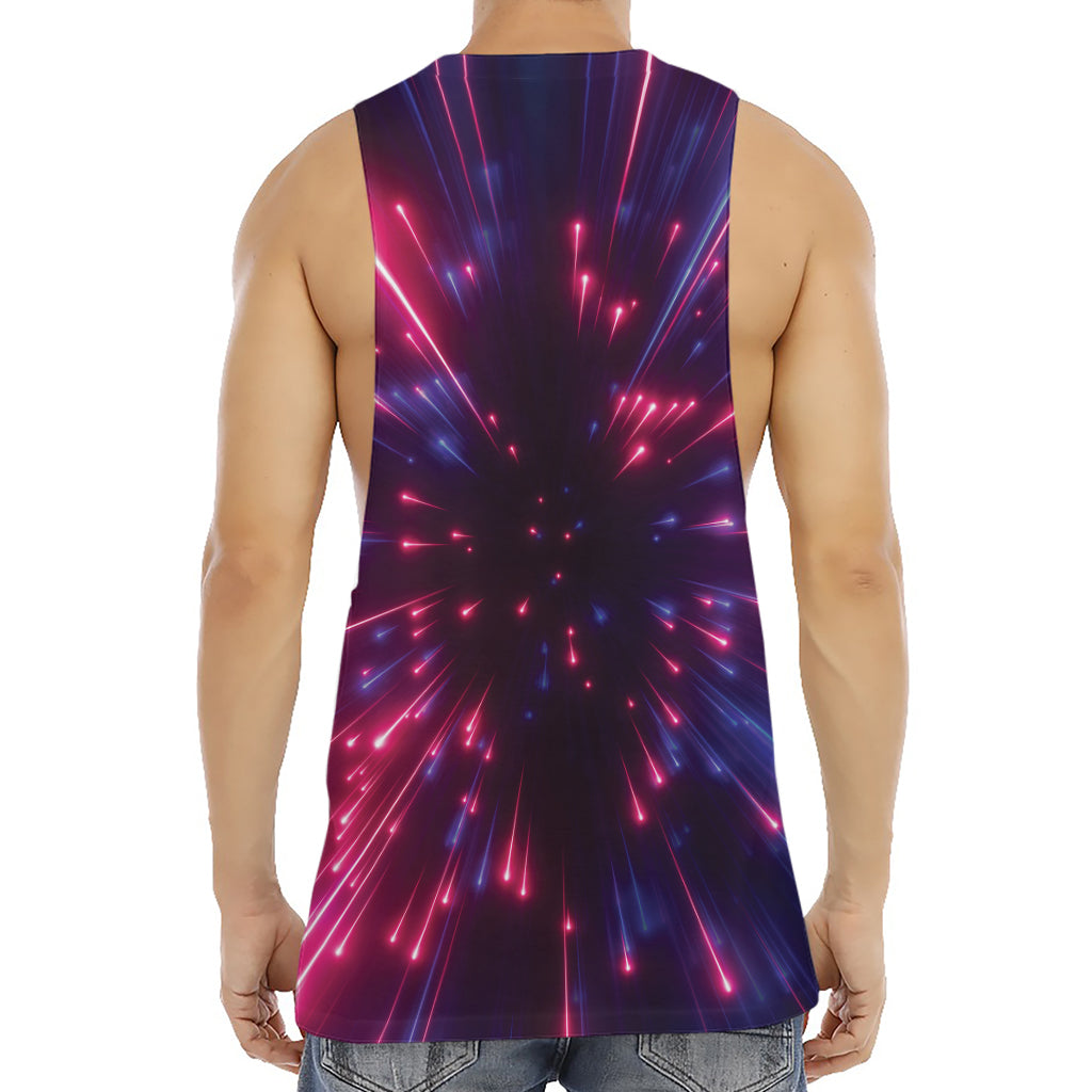 Cosmic Hyperspace Print Men's Muscle Tank Top