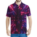 Cosmic Hyperspace Print Men's Polo Shirt