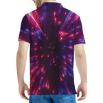 Cosmic Hyperspace Print Men's Polo Shirt