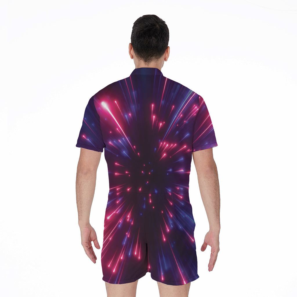 Cosmic Hyperspace Print Men's Rompers
