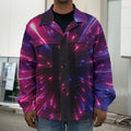 Cosmic Hyperspace Print Men's Shirt Jacket