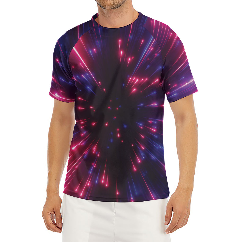 Cosmic Hyperspace Print Men's Short Sleeve Rash Guard