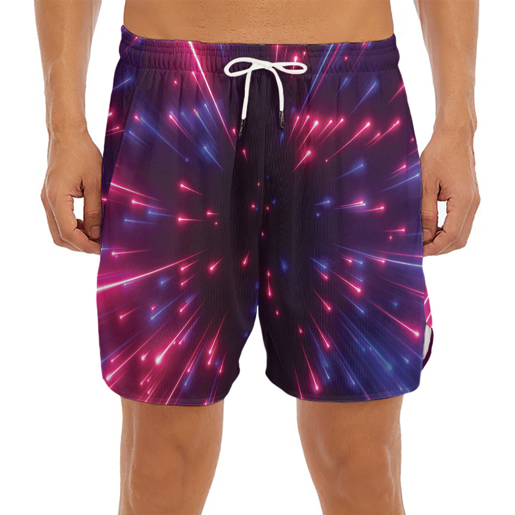 Cosmic Hyperspace Print Men's Split Running Shorts
