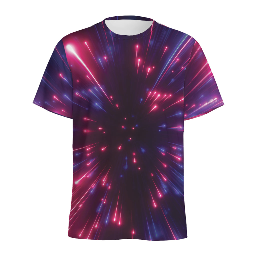 Cosmic Hyperspace Print Men's Sports T-Shirt