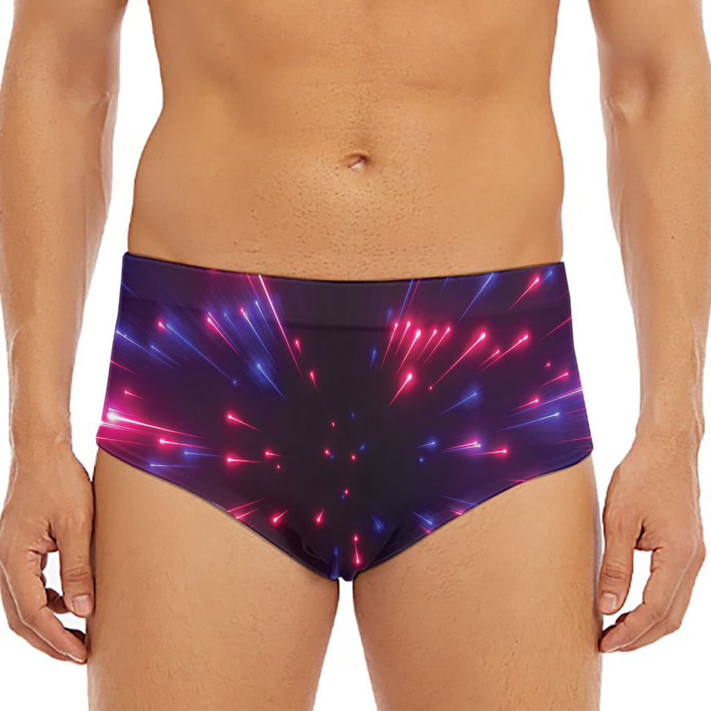 Cosmic Hyperspace Print Men's Triangle Swim Briefs