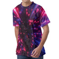 Cosmic Hyperspace Print Men's Velvet T-Shirt
