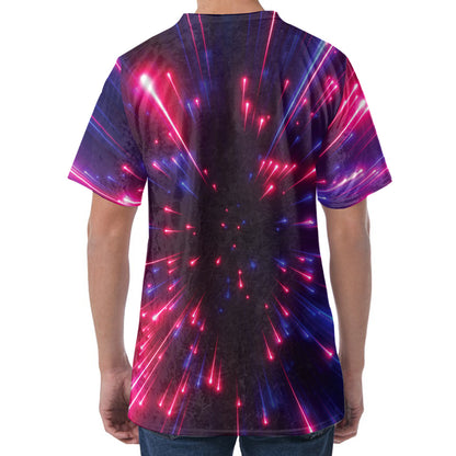Cosmic Hyperspace Print Men's Velvet T-Shirt