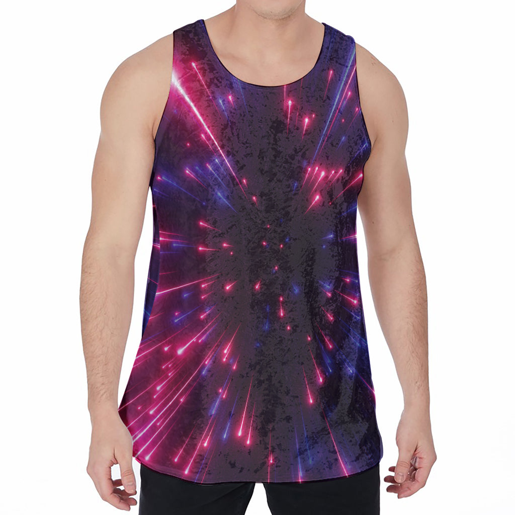 Cosmic Hyperspace Print Men's Velvet Tank Top