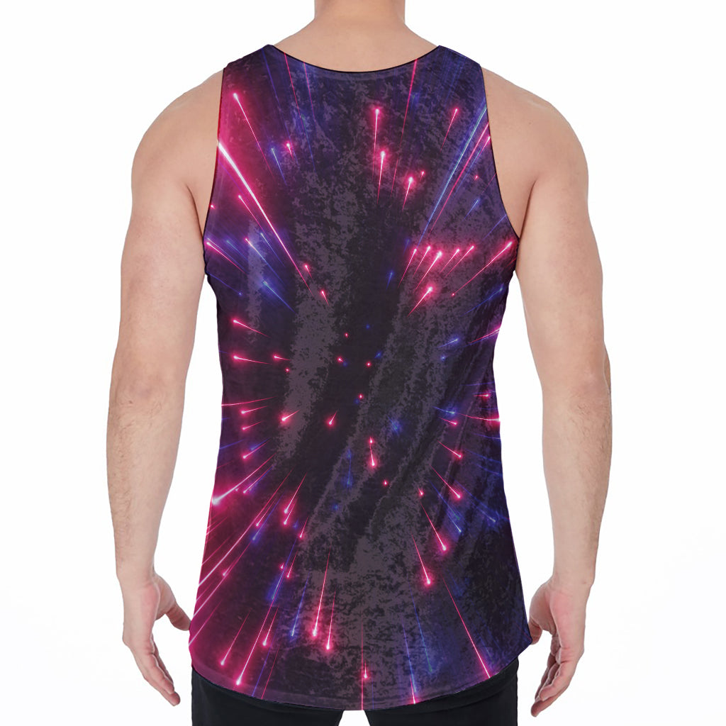 Cosmic Hyperspace Print Men's Velvet Tank Top