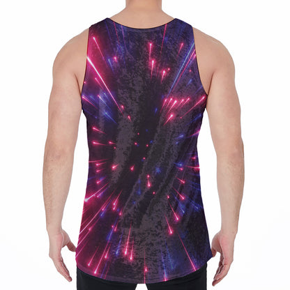 Cosmic Hyperspace Print Men's Velvet Tank Top