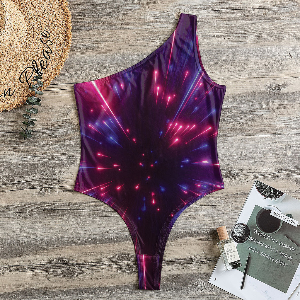 Cosmic Hyperspace Print One Shoulder Bodysuit