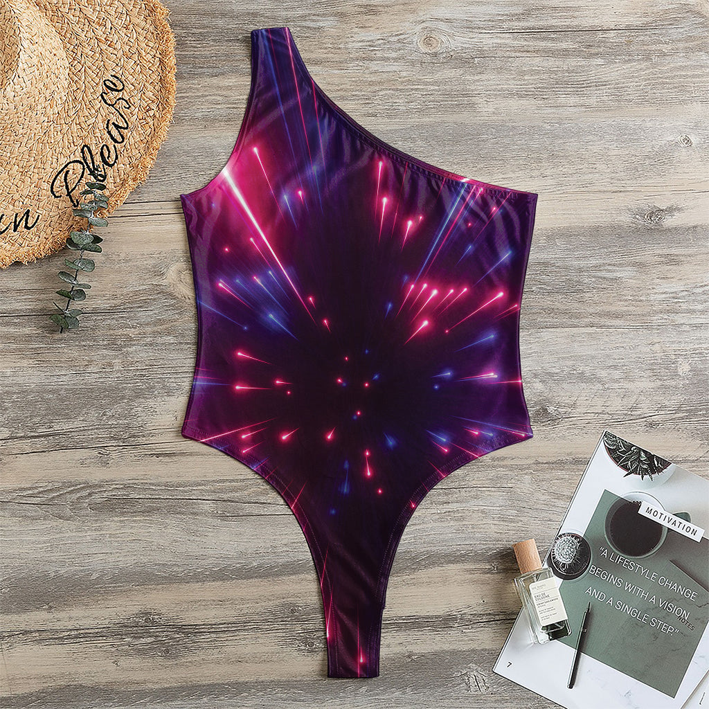 Cosmic Hyperspace Print One Shoulder Bodysuit