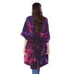 Cosmic Hyperspace Print Open Front Beach Cover Up