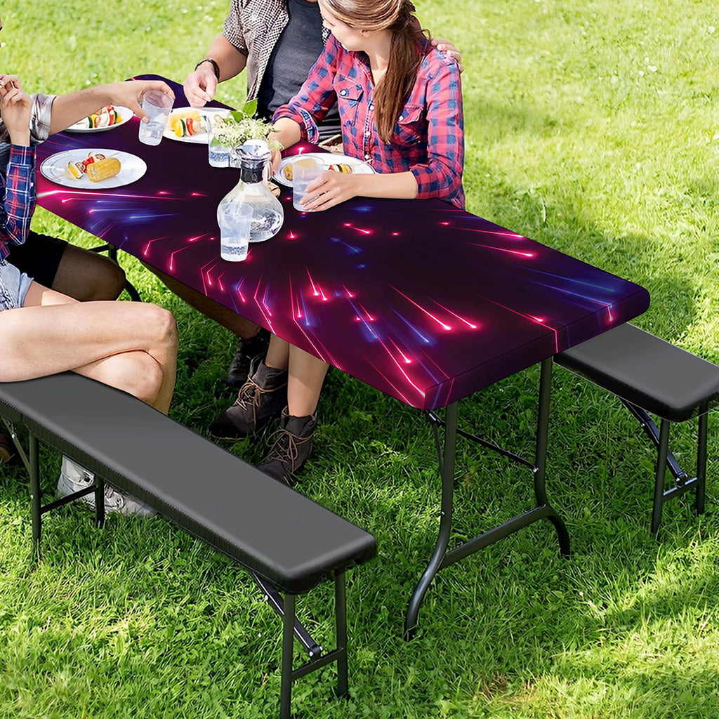 Cosmic Hyperspace Print Picnic Table Cover