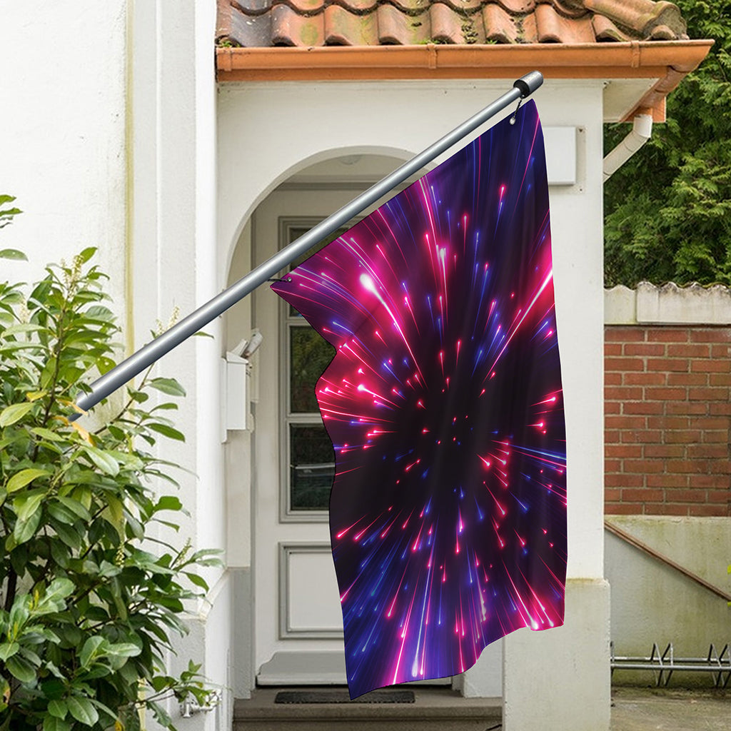 Cosmic Hyperspace Print Polyester Flag