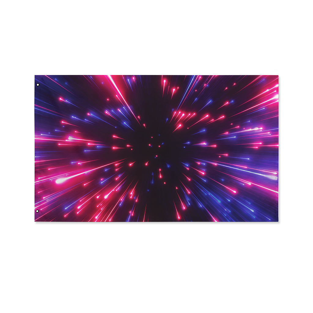 Cosmic Hyperspace Print Polyester Flag