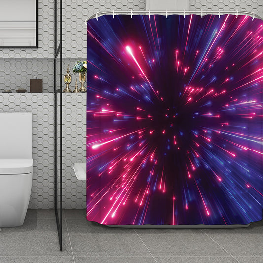 Cosmic Hyperspace Print Polyester Shower Curtain