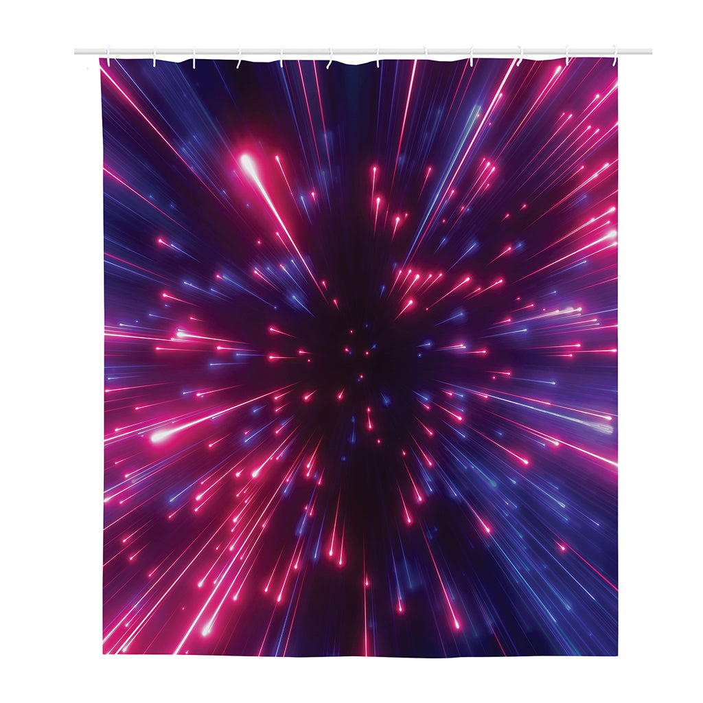 Cosmic Hyperspace Print Polyester Shower Curtain